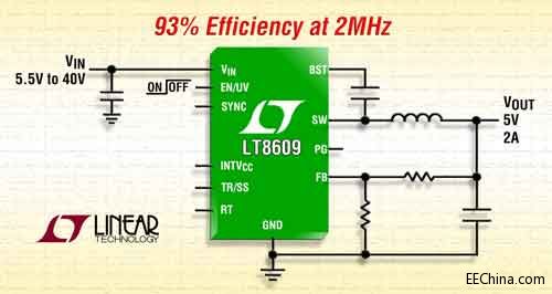 Ƴ2A ͬ DC/DC DQ 2MHz ṩ 93% Ч