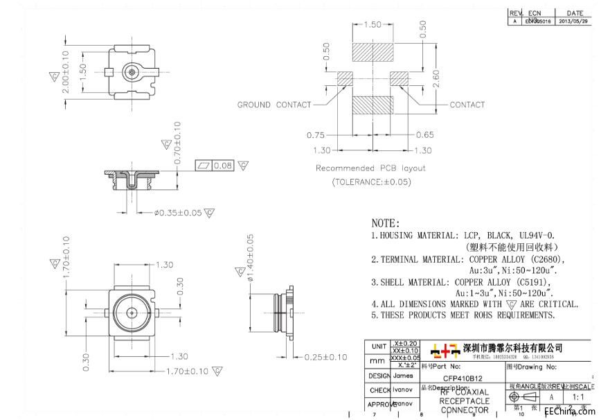 RF쾀CONN ipex SMTҎ(gu)D