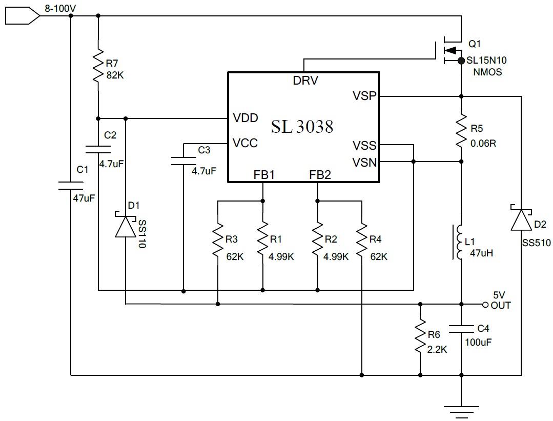 SL3038 150V㉺оƬ 60V 72V 90V_PͽIC MOS 늄܇оƬ