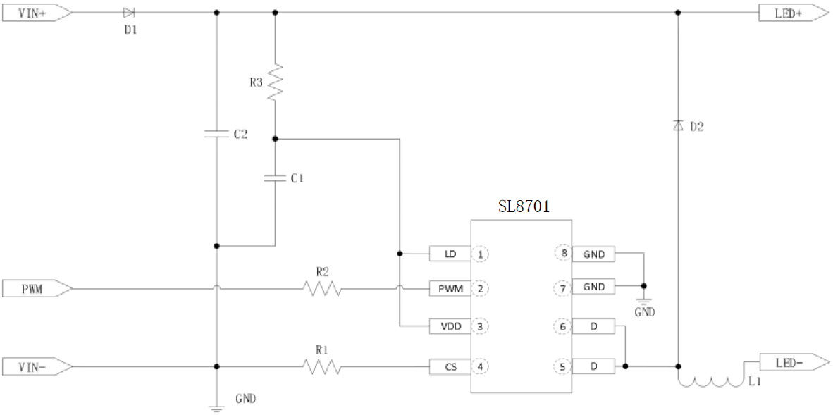 SL8701 100V MOS LED 