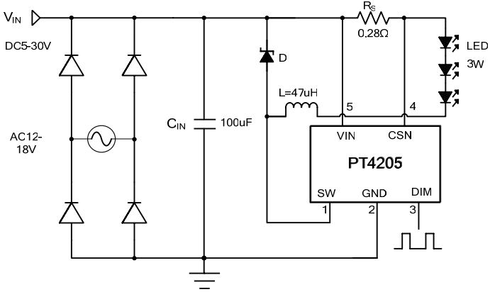 SL6125 P2P A΢PT4205 35V1.5A{LED