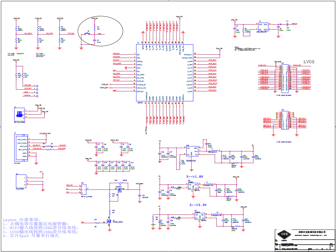 hCS5518 MipiDlvdscоƬpin to pinvGM8775C