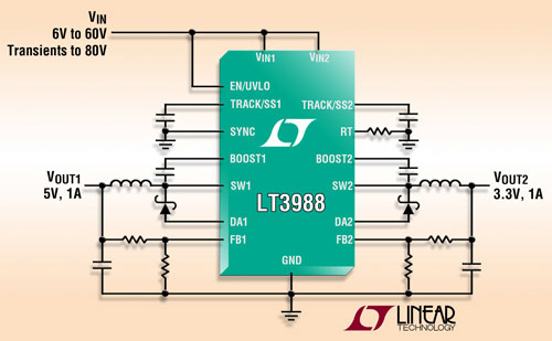 pݔ60VIN/1A (IOUT)Ƭʽ 2.5MHzDC/DCD(zhun)QLT3988أ